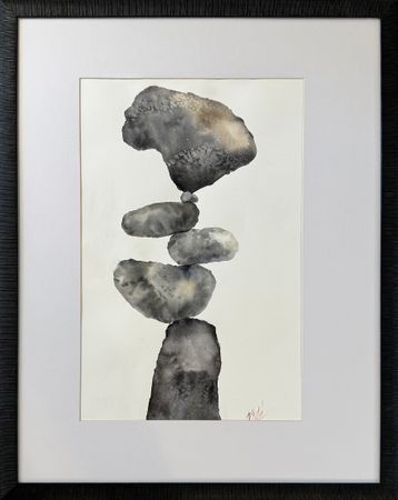 Полина Мотовилова (Авторская графика - 
                  56 x 82 см) Равновесие. Серия "Камни"