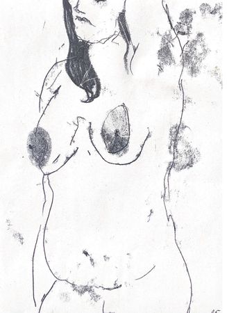 Александра Грозаугроза (Авторская графика - 
                  30 x 42 см) Тело как архив/Юля