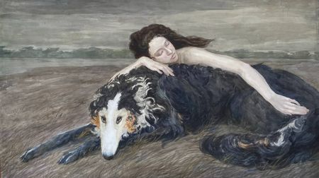 Дарья Григорова (Авторская графика - 
                  120 x 60 см) Начало
