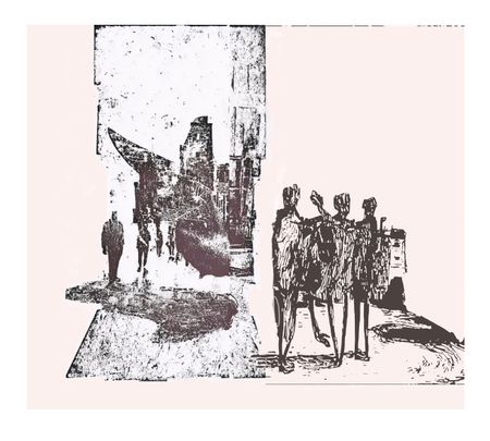 Timur Key (Графика печатная - 
                  90 x 72 см) Двойной горизонт