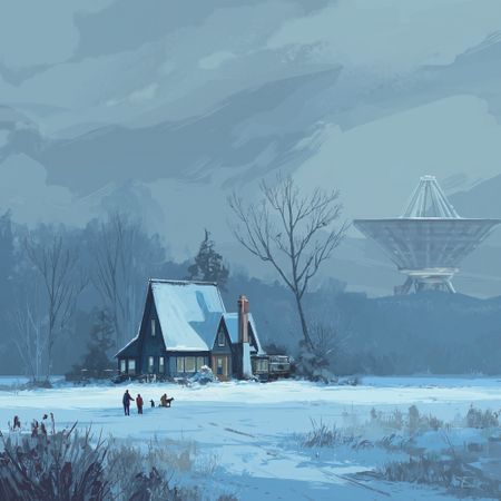 Алёша Калязин (Графика цифровая (принты) - 
                  40 x 40 см) Озеро Бездонное