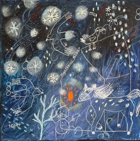 AlisaVostorg (Картина, живопись - 
                  30 x 30 см) Мистическая ночь