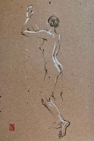 Виктория Севастьянова (Авторская графика - 
                  20 x 30 см) Nu sketch