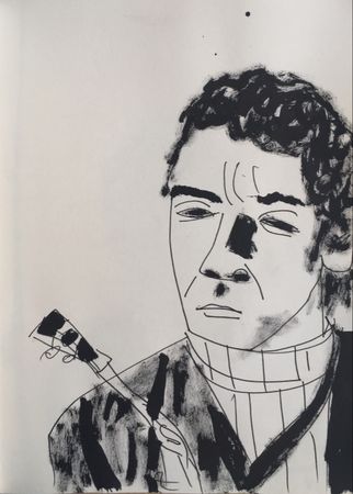 Антон Яковлев (Авторская графика - 
                  21 x 29 см) Jazz portrait #9