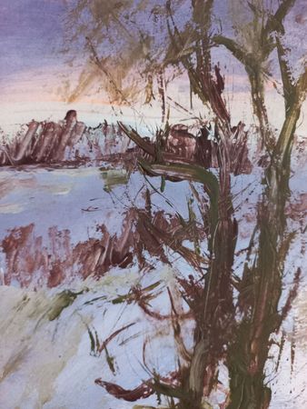 Людмила Кылыч (Авторская графика - 
                  21 x 29 см) Вечереет