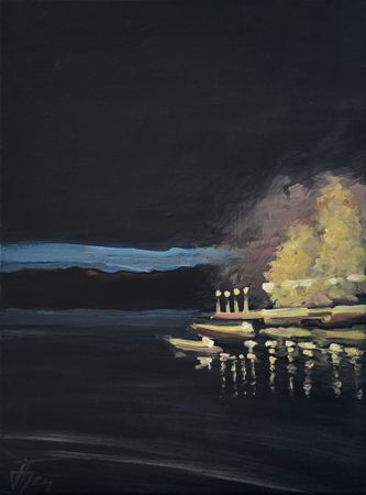 Александр Буданов (Картина, живопись - 
                  30 x 40 см) Безлунная ночь
