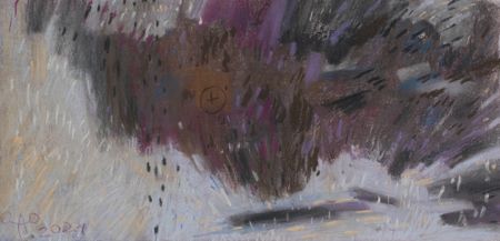 Олег Агафонов (Авторская графика - 
                  25 x 51.5 см) Рухнувшие небеса 2021