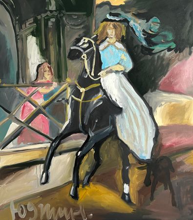 Юджин (Картина, живопись - 
                  80 x 90 см) Всадница