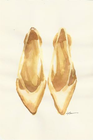 Виктория Зарецкая (embrassé par la muse) (Авторская графика - 
                  13.9 x 20.6 см) Les escarpins