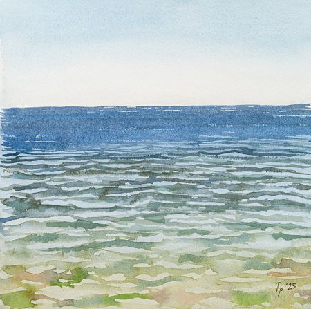 Юлия Третьякова (Авторская графика - 
                  25 x 25 см) Морской день