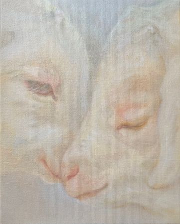 Ева Гец (Картина, живопись - 
                  24 x 30 см) Мы вместе