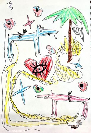 Артём Толокин (Графика цифровая (принты) - 
                  30 x 40 см) Собачки на прогулке