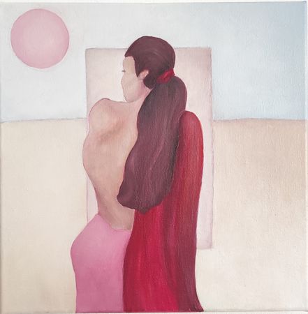 Янина Мутуль (Картина, живопись - 
                  30 x 30 см) Не со мной