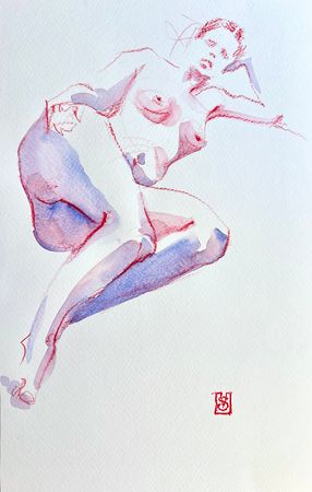 Виктория Севастьянова (Авторская графика - 
                  19 x 29 см) Ню скетч