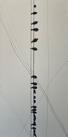 Ольга Шанина (Картина, живопись - 
                  50 x 100 см) No.2 THEY.  Серия работ "T I M E F L I E S"