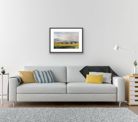 Жанна Губина (Авторская графика - 
                  56 x 38 см) Между небом и землей