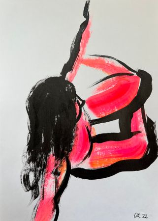 Ольга Кожевникова (Авторская графика - 
                  20.8 x 29.5 см) nude man 6