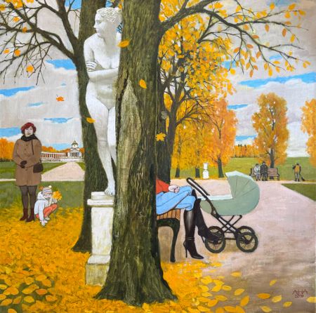 Андрей Аверьянов (Картина, живопись - 
                  80 x 80 см) Архангельский парк