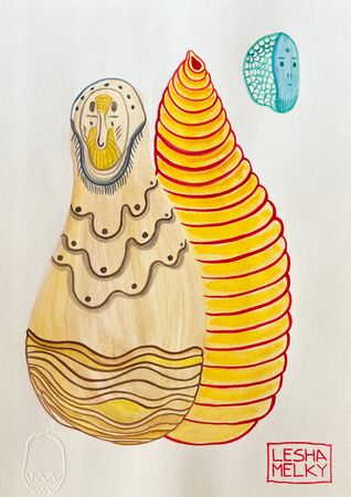 Леша Мелки (Авторская графика - 
                  21 x 29.7 см) Без названия