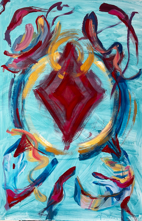 Кира Мрик (Картина, живопись - 
                  80 x 120 см) Символы. Спас