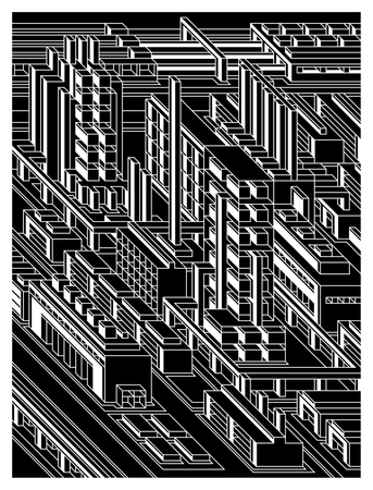 Андрей Пролетцкий (Графика цифровая (принты) - 
                  45 x 58.5 см) Химический завод по производству дивинила из бутана