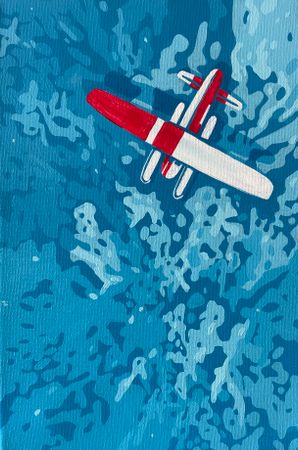 Виктория Никулочкина (Картина, живопись - 
                  20 x 30 см) Seaplane