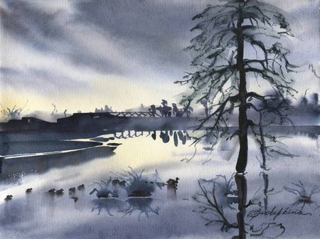 Ольга Безлепкина (Авторская графика - 
                  40 x 50 см) Мёртвая сосна