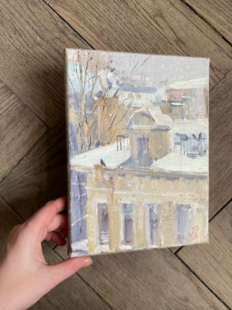 Валерия Привалихина (Картина, живопись - 
                  18 x 24 см) Снежный день