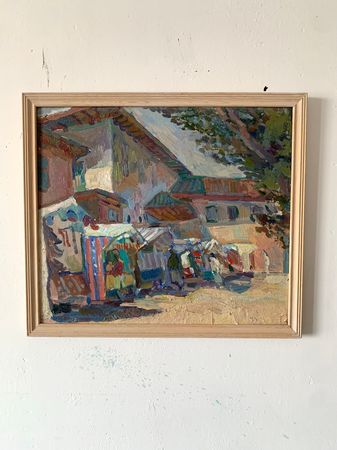 Елизавета Тульчинская (Картина, живопись - 
                  37 x 32.5 см) Бахчисарайский рынок