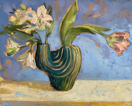 Алина Буглеева (Картина, живопись - 
                  35 x 25 см) Альстромерии