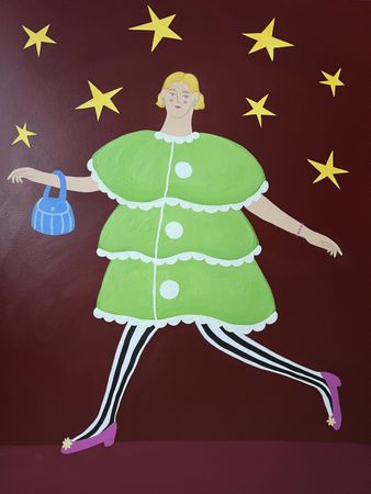 Ксения Хромцова (Картина, живопись - 
                  70 x 90 см) На вечеринку