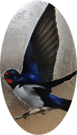 Катерина Бородавченко (Картина, живопись - 
                  8 x 14 см) Ласточка