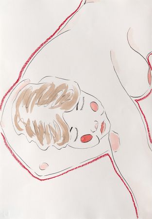 Юлия Шабанова (Авторская графика - 
                  35 x 50 см) Графика/натурщица