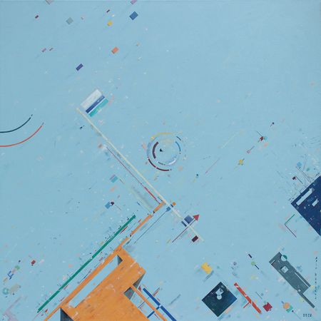 Ася Багаева (Картина, живопись - 
                  90 x 90 см) Порт