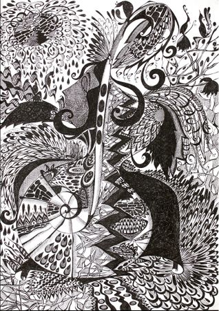 Ирина Шумская (Авторская графика - 
                  50 x 70 см) Магия женщины
