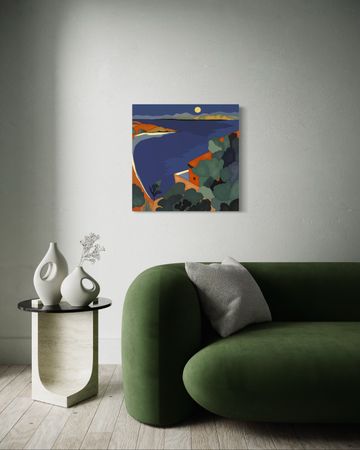 Нина Цориева (Картина, живопись - 
                  70 x 70 см) Морской пейзаж