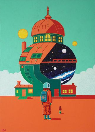 Екатерина Николаева (Картина, живопись - 
                  50 x 70 см) Экспедиция к себе