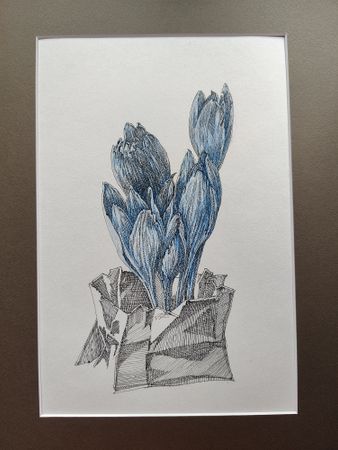 Наталия Рокотова (Авторская графика - 
                  30 x 40 см) Цветы