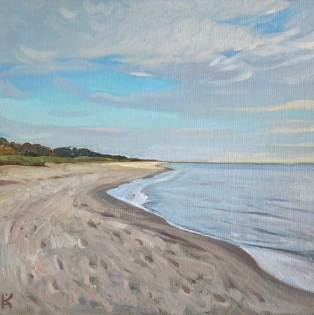 Алексей Кротов (Авторская графика - 
                  30 x 30 см) Янтарный пляж