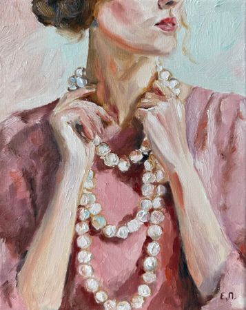 Елена Полищук (Картина, живопись - 
                  20 x 25 см) Мгновение перед зеркалом