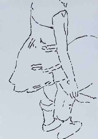 Дарья Растунина (Авторская графика - 
                  29 x 42 см) Без названия, из серии "Человек"