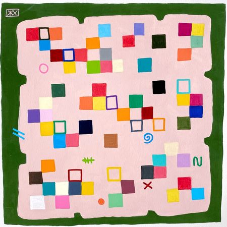 Женя Хитрова (Авторская графика - 
                  26 x 26 см) Травянисто-розовое