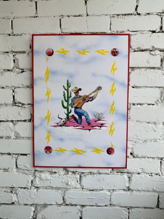 Остап Бакин (Картина, живопись - 
                  50 x 70 см) Ковбой в красных сапогах