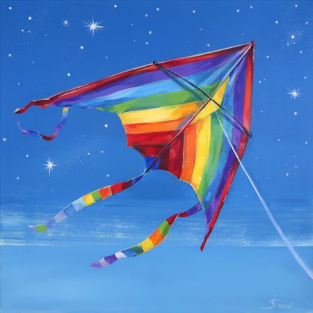 Светлана Искоских (Картина, живопись - 
                  60 x 60 см) Воздушный змей