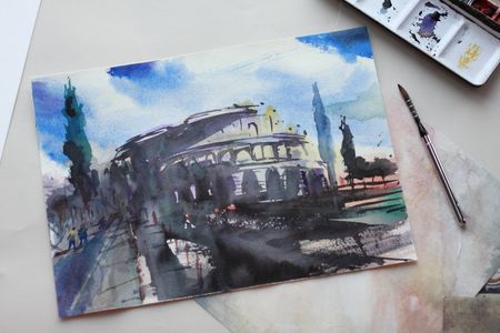 Дарья Парий (Авторская графика - 
                  36 x 26 см) Рим