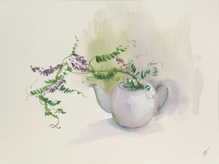 Елена Санина (Авторская графика - 
                  40 x 30 см) Нежный июнь