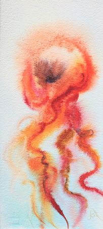 Любовь Фонарева (Авторская графика - 
                  10.8 x 24 см) Медуза (2)