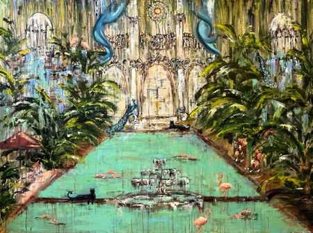 Белла Новинькова (Картина, живопись - 
                  200 x 150 см) Место не для грусти