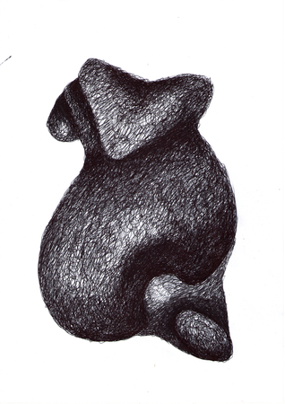 Игорь Добрун (Авторская графика - 
                  21 x 29.7 см) Sketches for Morton Feldman's Clarinet and String Quartet (1983) <3>