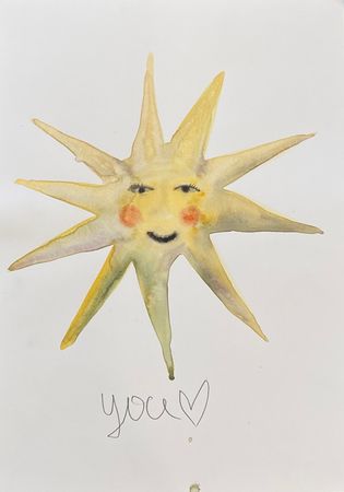 Лина Кордюченко (Авторская графика - 
                  30 x 40 см) Солнышко